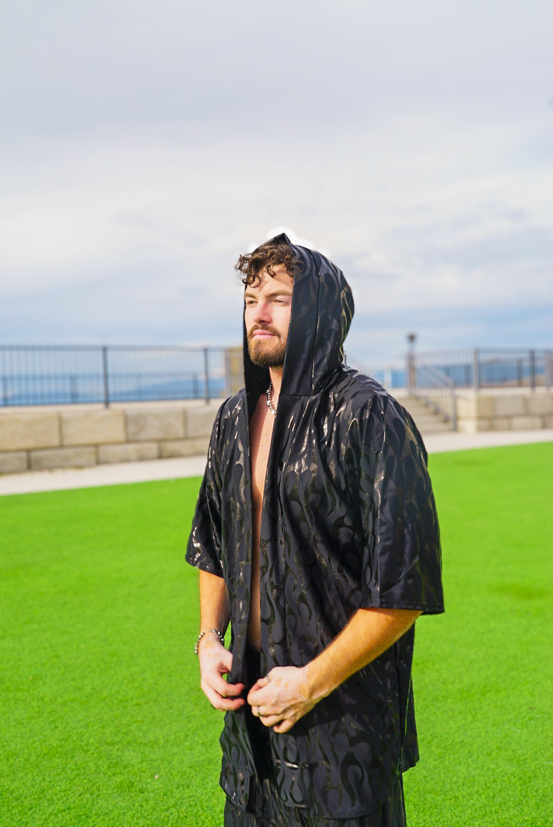 Kinetic Flame - Hooded Kimono