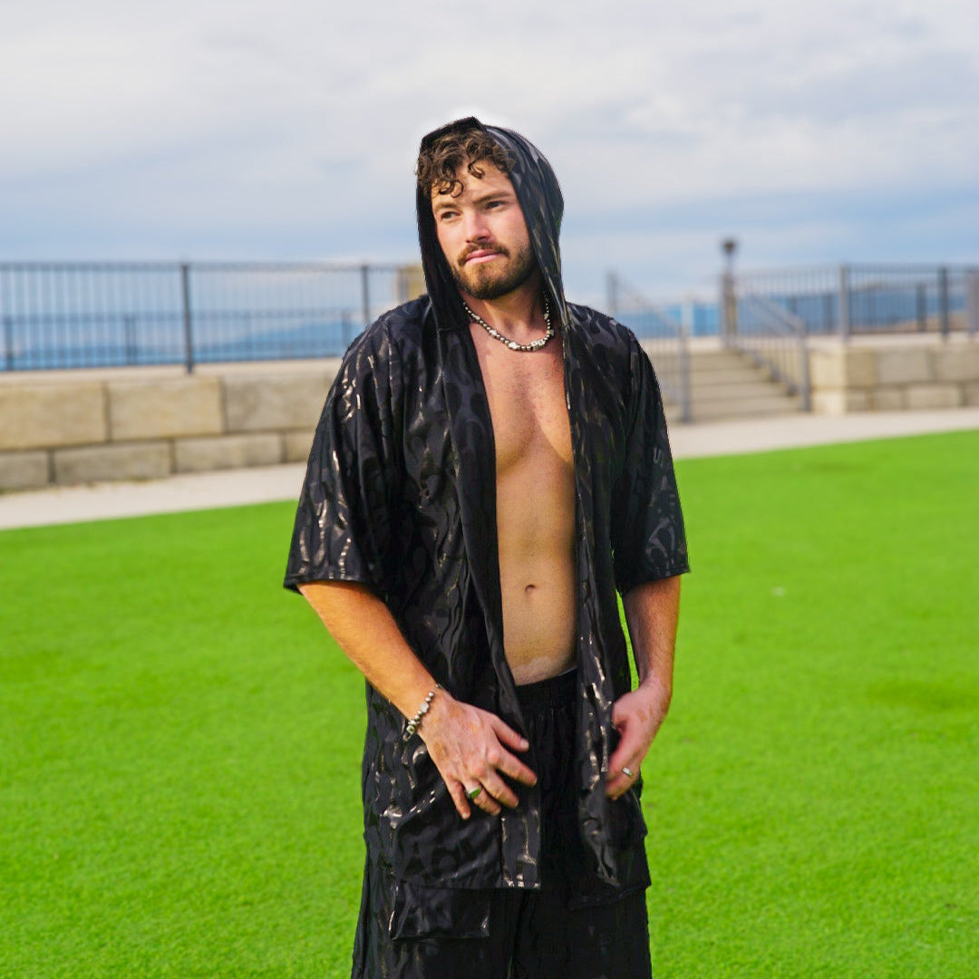 Kinetic Flame - Hooded Kimono