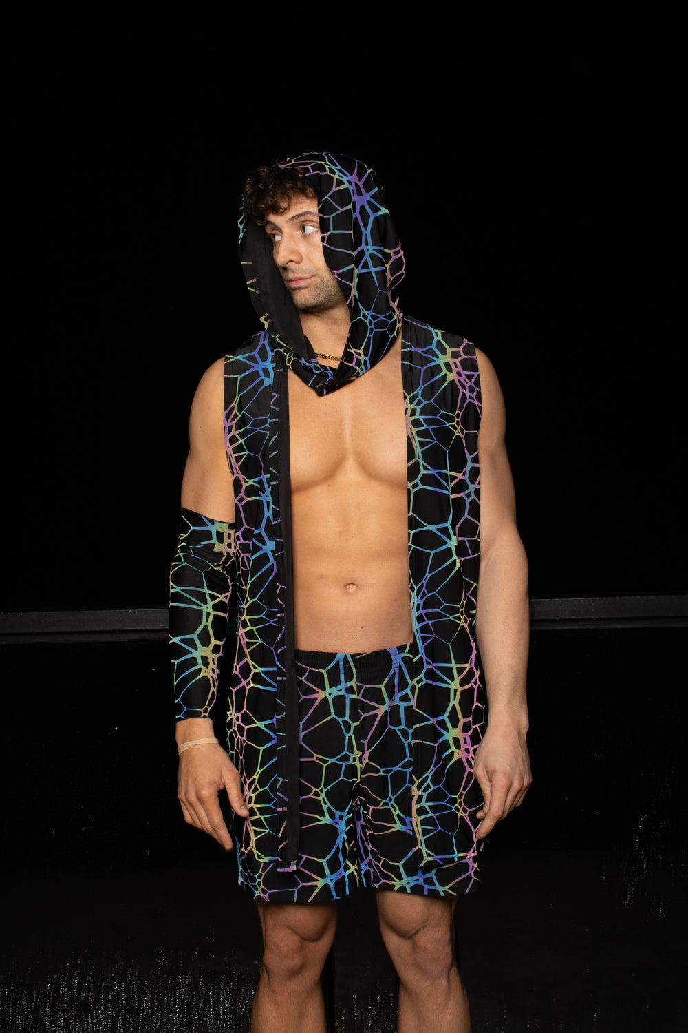 men's rave kimono, men's festival top, men's rave top, men's rave outfit, men's festival clothing