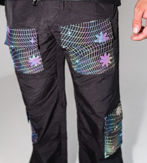 Men's festival clothing, mens festival clothing, mens festival outfit, mens festival pants, rave cargo pants, festival pants, festival cargos , festival outfit, festival pants, reflective pants, reflective cargo pants, reflective festival outfit