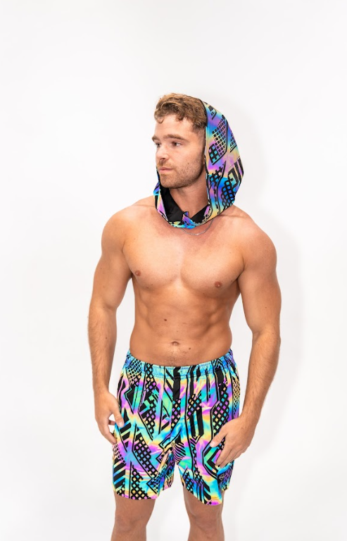 Men's rave outfit, rave shorts